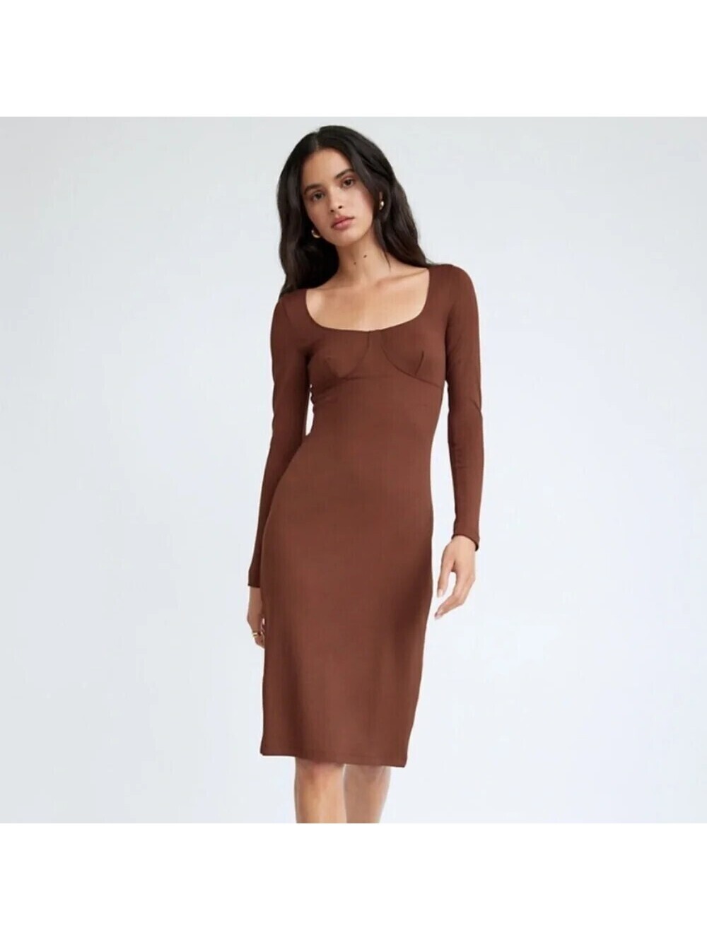 Aritzia Wilfred Brown Gwen Dress - Size Medium